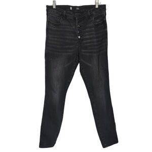 Kut from the Kloth high waist black skinny jeans w/ button fly